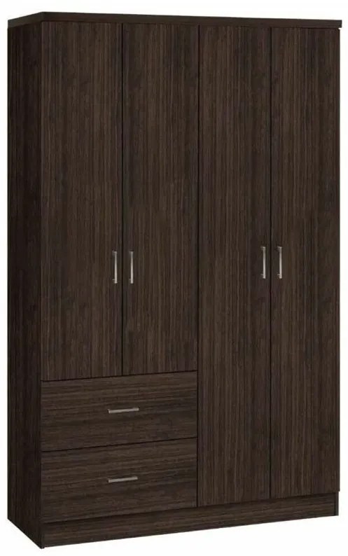 Ντουλάπα Mesa C105, Wenge, 180x119x42cm, Πόρτες ντουλάπας: Με μεντεσέδες