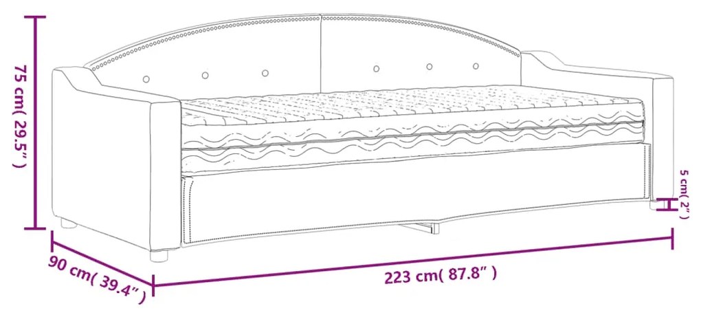 ΚΑΝΑΠΕΣ ΚΡΕΒΑΤΙ ΜΕ ΣΤΡΩΜΑ ΑΝΟΙΧΤΟ ΓΚΡΙ 80 X 200 ΕΚ. ΥΦΑΣΜΑΤΙΝΟ 3197507