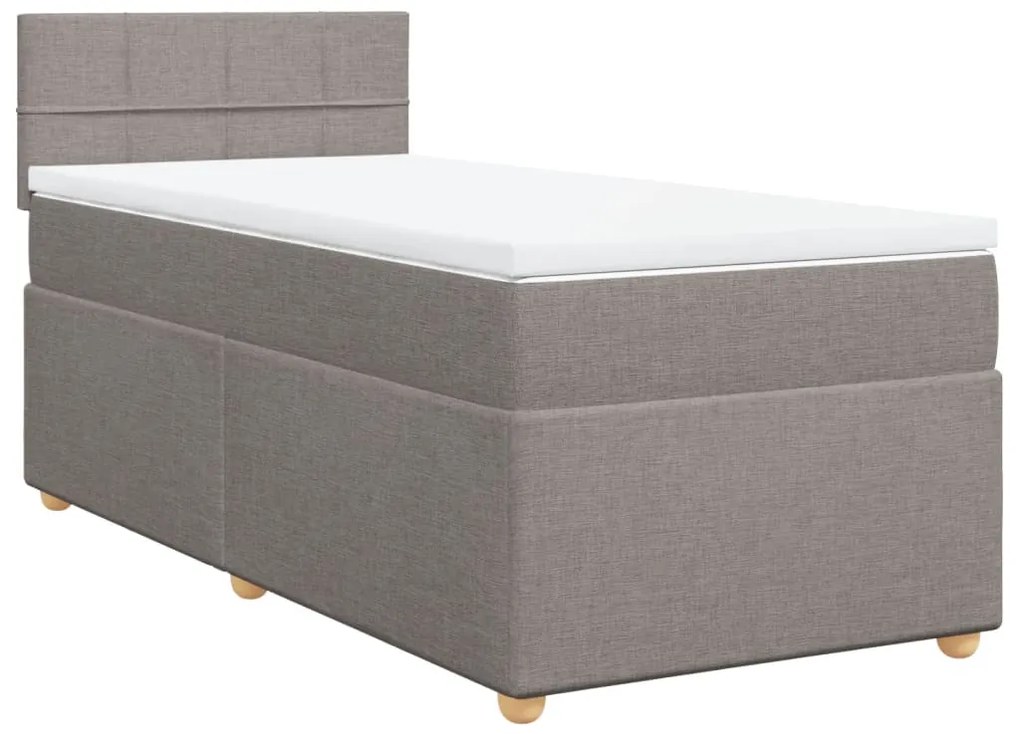 ΚΡΕΒΑΤΙ BOXSPRING ΜΕ ΣΤΡΩΜΑ TAUPE 100 X 200 ΕΚ. ΥΦΑΣΜΑΤΙΝΟ 3288895