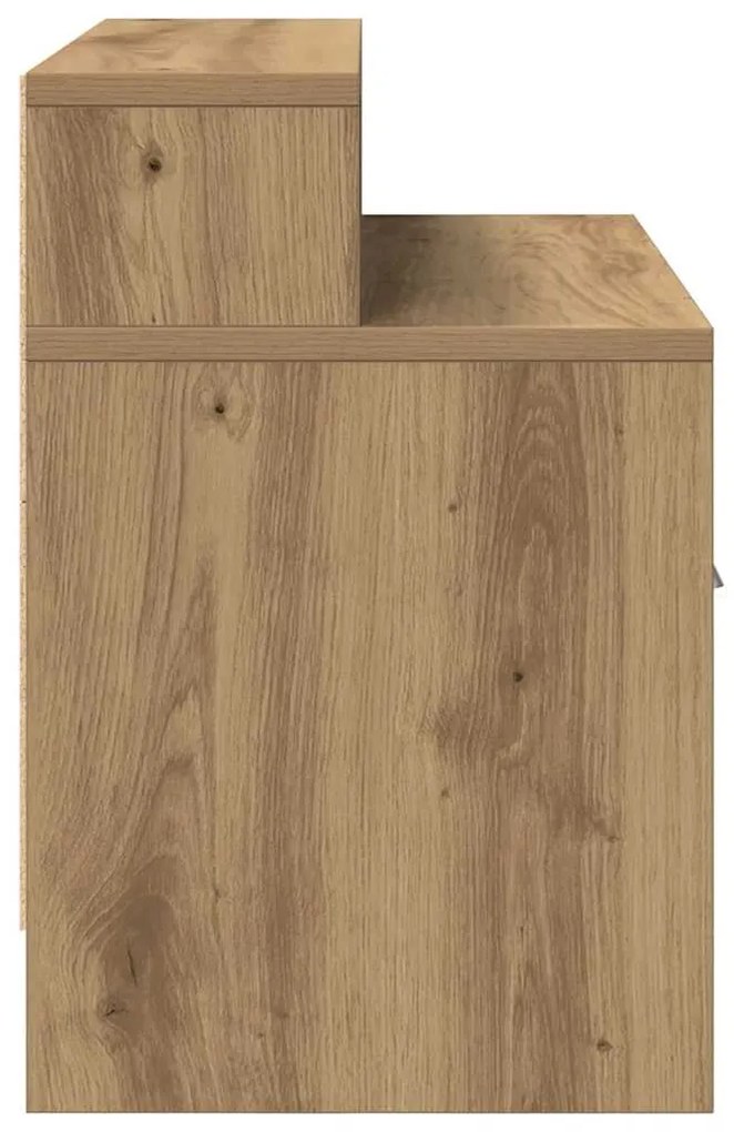Κομοδίνα με συρτάρι 2 τεμ. Αρτισιανή Δρυς 51x31x47 εκ. 858685