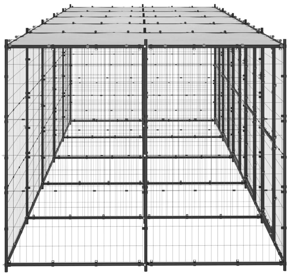 vidaXL Κλουβί Σκύλου Εξωτερικού Χώρου με Στέγαστρο 12,1 μ² από Ατσάλι