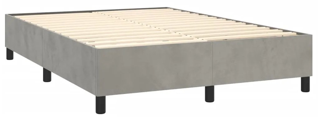 ΚΡΕΒΑΤΙ BOXSPRING ΜΕ ΣΤΡΩΜΑ ΑΝΟΙΧΤΟ ΓΚΡΙ 140X200 ΕΚ. ΒΕΛΟΥΔΙΝΟ 3142965