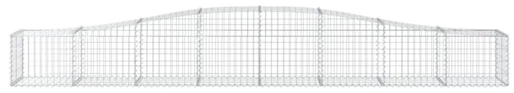 Συρματοκιβώτια Τοξωτά 6 τεμ. 400x50x40/60 εκ. Γαλβαν. Ατσάλι - Ασήμι