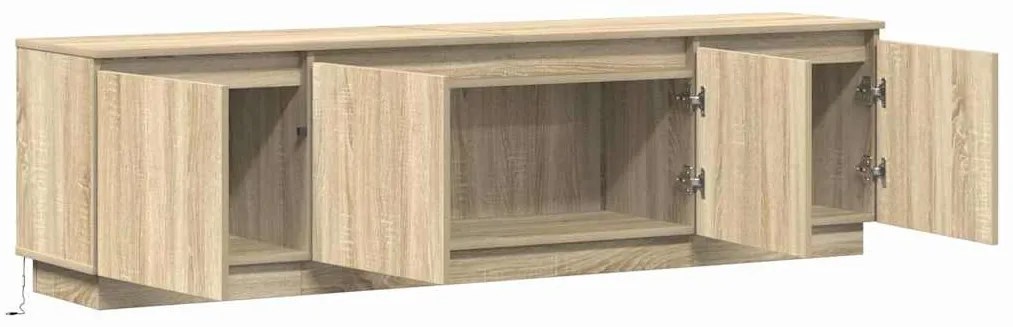vidaXL Βιτρίνα τηλεόρασης με LED Sonoma Δρυς 180 x 38 x 49 εκ