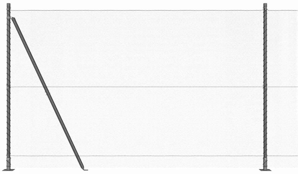 vidaXL Στύλος Περιφράξεων Γκρι 25 x 1,5 μ (πλέγμα 13 χιλ.) Ατσάλι