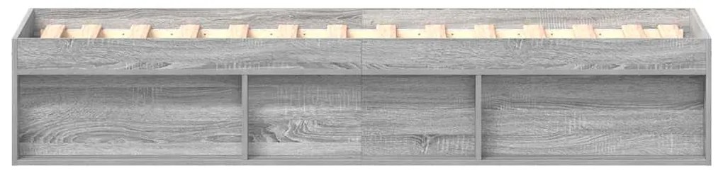 vidaXL Πλαίσιο Κρεβατιού Γκρι Sonoma 75 x 190 εκ. Small Single