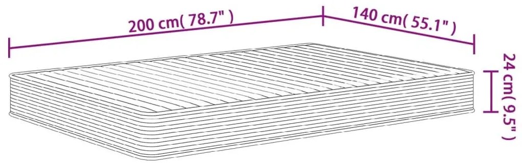 Στρώμα Αφρού Medium Soft 140x200 εκ. - Λευκό