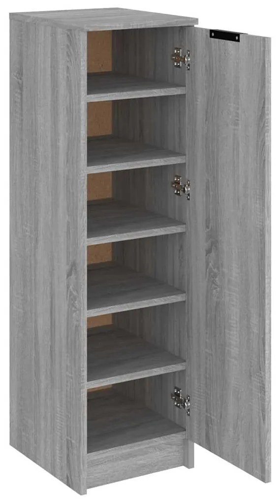 vidaXL Παπουτσοθήκη Γκρι Sonoma 30x35x100 εκ. από Επεξεργασμένο Ξύλο