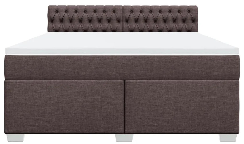 ΚΡΕΒΑΤΙ BOXSPRING ΜΕ ΣΤΡΩΜΑ ΣΚΟΥΡΟ ΚΑΦΕ 180X200 ΕΚ ΥΦΑΣΜΑΤΙΝΟ 3288277