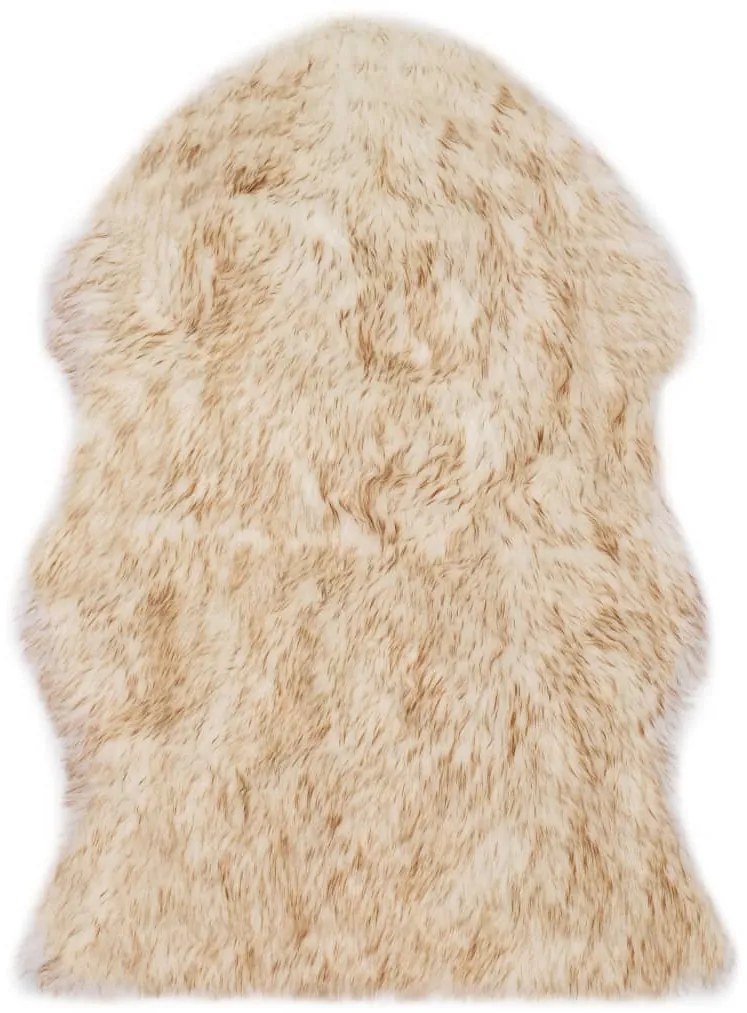 vidaXL Χαλί Καφέ Μελανζέ 60 x 90 εκ. από Συνθετική Προβιά