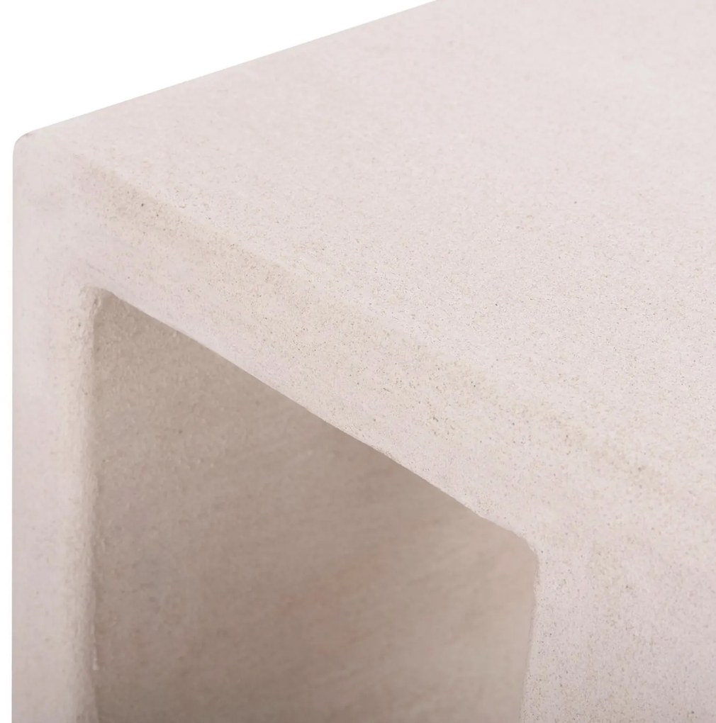 Τραπεζάκι σαλονιού σειρά SANTORINI C18070 MDF σε Υπόλευκο χρώμα 48x38x48,5Υεκ. 48x38x48.5 εκ.