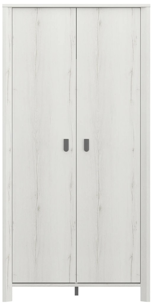 Insi Lugano ντουλάπα με 2 πόρτες 104x60x208εκ. Whitewashed Oak  0181.GM95