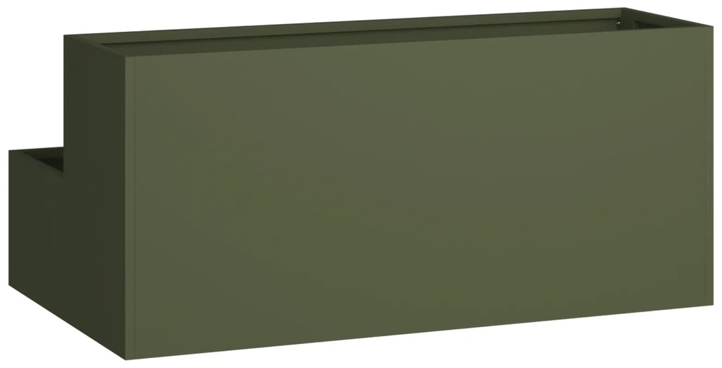 vidaXL Γλάστρα  2-Τάξεων 100x60x45 εκ Ελιάς Ατσάλι
