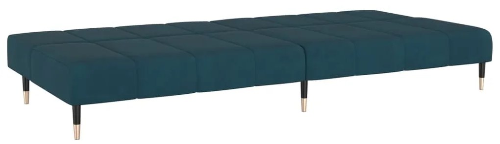 vidaXL Καναπές Κρεβάτι Διθέσιος Μπλε Βελούδινος