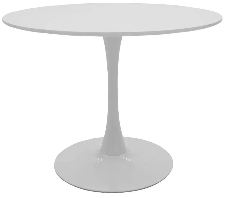 Τραπέζι Balou pakoworld MDF λευκό Φ100x75εκ - Μέταλλο - 127-000086