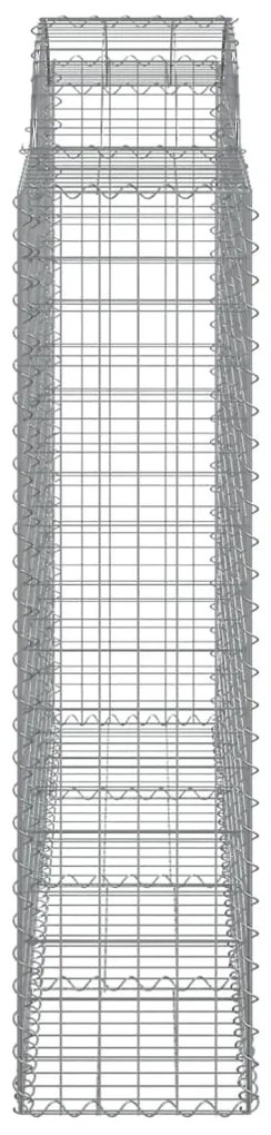 vidaXL Συρματοκιβώτια Τοξωτά 8 τεμ. 200x50x160/180 εκ. Γαλβαν. Ατσάλι