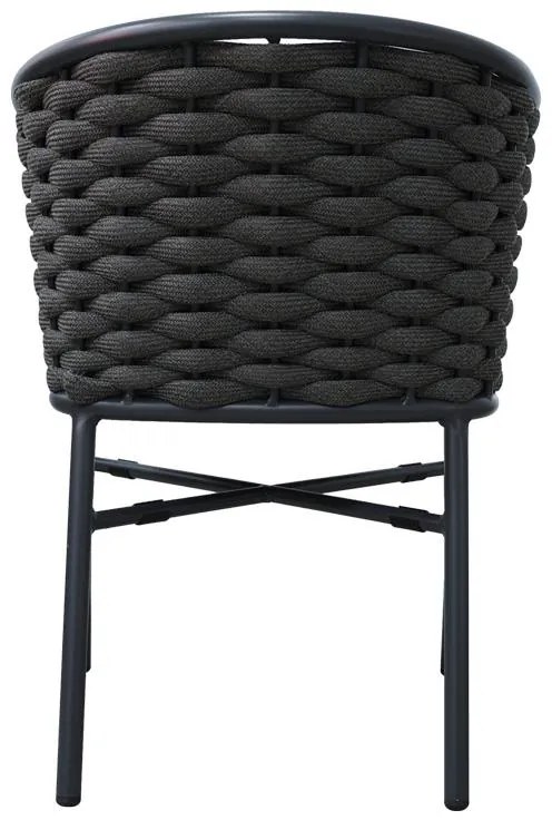 Καρέκλα - Πολυθρόνα Noevo αλουμινίου-pp στοιβαζόμενη με γκρι σκελετό και μαξιλάρι 57x62x77 εκ. 57x62x76 εκ.