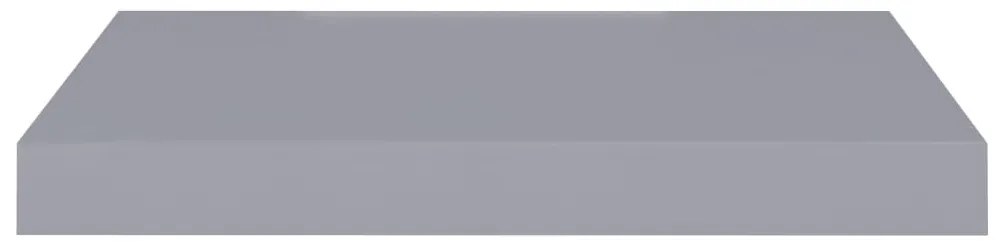 vidaXL Ράφια Τοίχου 2 τεμ. Γκρι 40x23x3,8 εκ. MDF