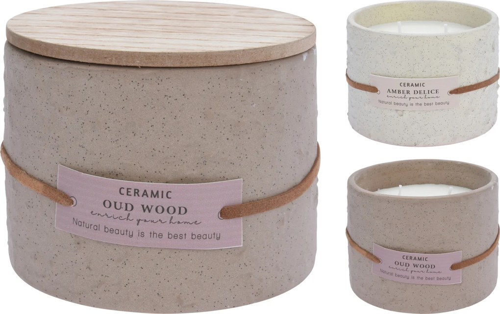 JΚ Home Décor - Κερί Αρωματικό σε Κεραμικό 11x8cm 2Σχδ