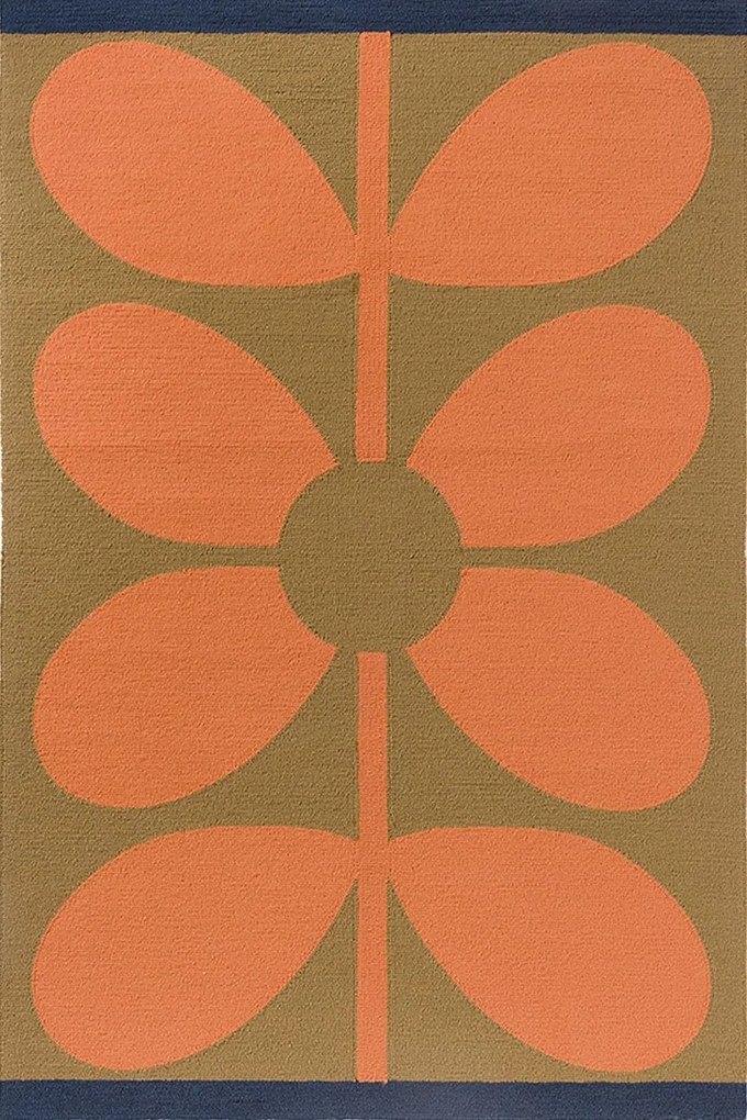 Χαλί Giant Sixties Stem 463703 Tomato Red-Taupe Orla Kiely 200X280cm