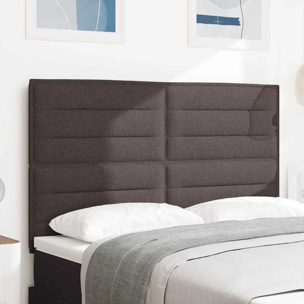 vidaXL Κεφαλάρι LED Σχεδιασμού Σκούρο Καφέ 80 εκ Ύφασμα