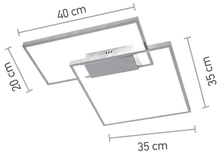 Πλαφονιέρα οροφής LED 38W 3000Κ σε χρώμιο απόχρωση D:45cm (6066-CH) - Αλουμίνιο - 6066-CH