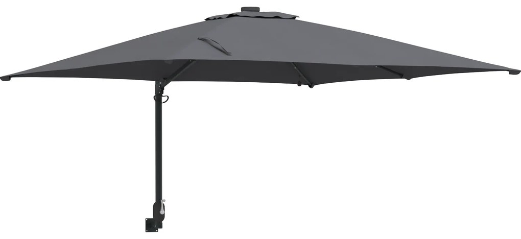vidaXL Ομπρέλα Κήπου Ανθρακί 248.5 x 247.5 x 160 εκ. ύφασμα