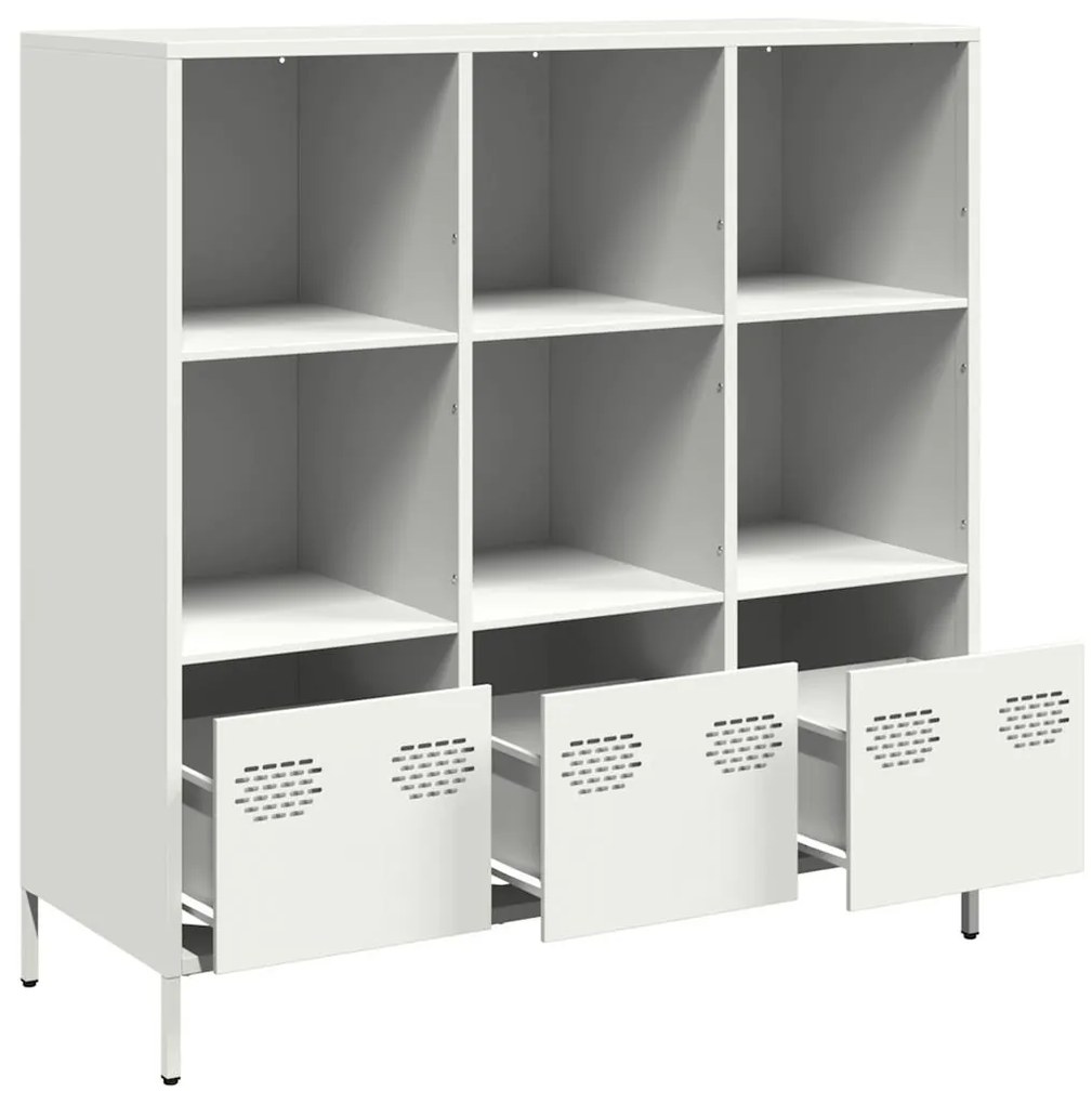 vidaXL Ντουλάπι Λευκό 101,5x39x103,5 εκ. από Χάλυβα