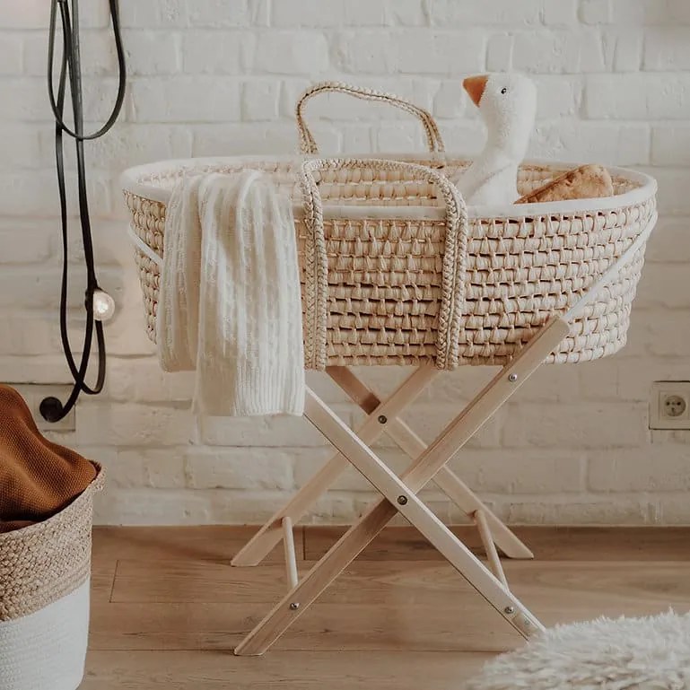 Καλαθούνα Χειροποίητη Moses Basket  Natural  Happy Moses