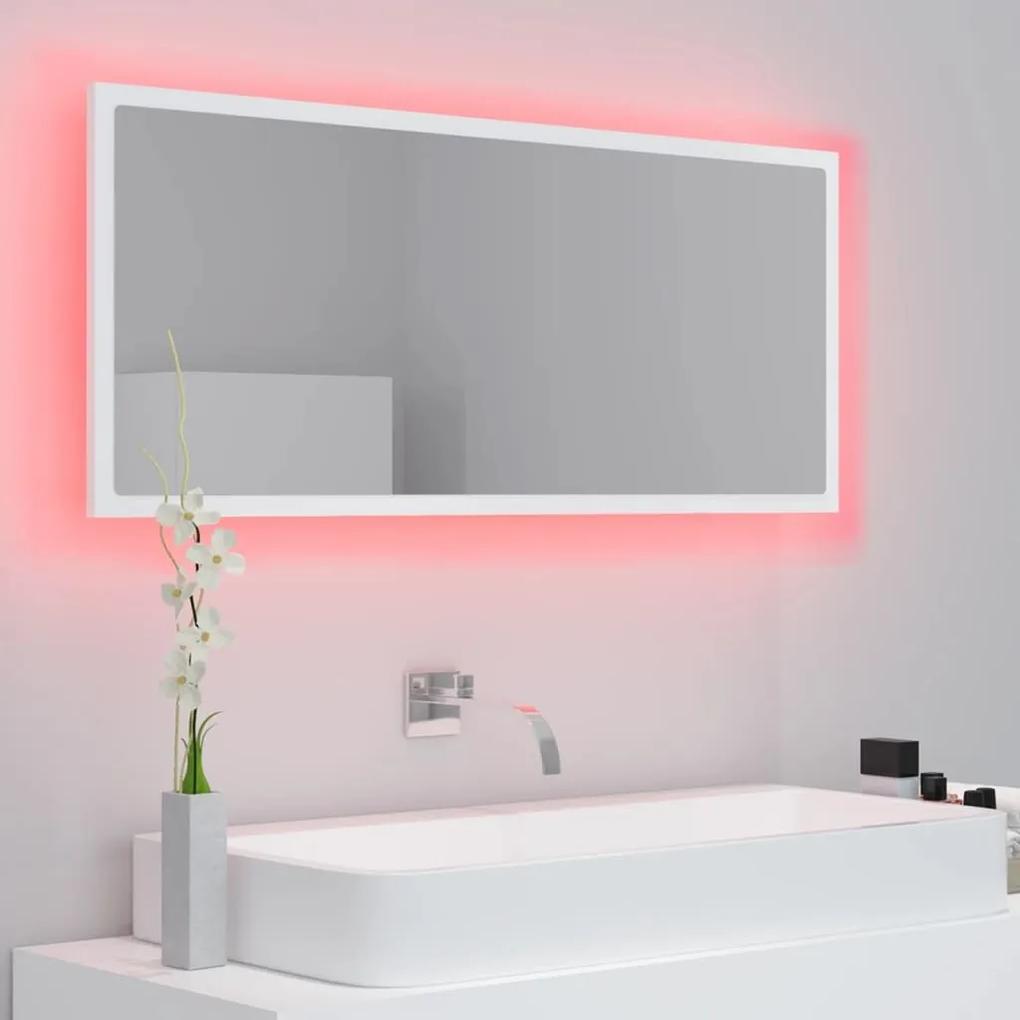 Καθρέφτης Μπάνιου με LED Λευκός 100x8,5x37 εκ. Ακρυλικός - Λευκό