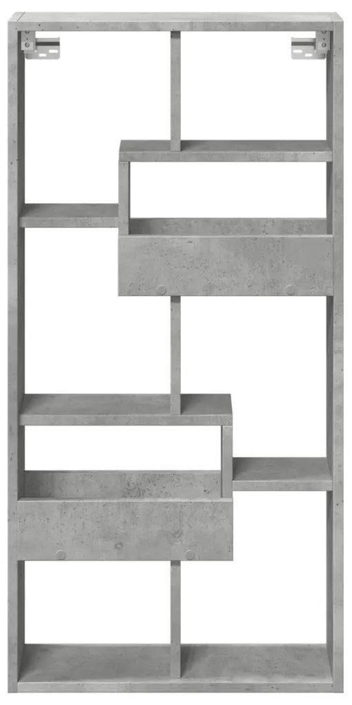 vidaXL Ντουλάπι Τοίχου Γκρι Σκυρ. 50x15x100 εκ. Επεξεργασμένο Ξύλο