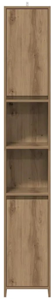 vidaXL Στήλη Μπάνιου Τεχνίτης Δρυς 30x30x183,5 εκ. Επεξεργασμένο Ξύλο