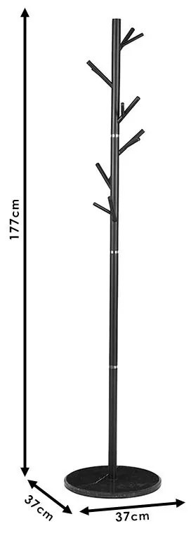 Καλόγερος ρούχων Marietta μέταλλο λευκό Φ37x177εκ 37x37x177 εκ.