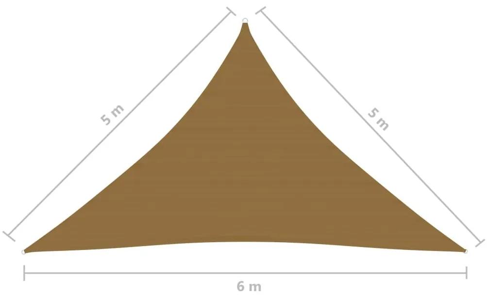 Πανί Σκίασης Taupe 5 x 5 x 6 μ. από HDPE 160 γρ./μ² - Μπεζ-Γκρι