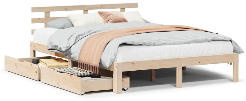 Πλαίσιο Κρεβατιού με Συρτάρια Χωρίς Στρώμα 120x200 εκ.