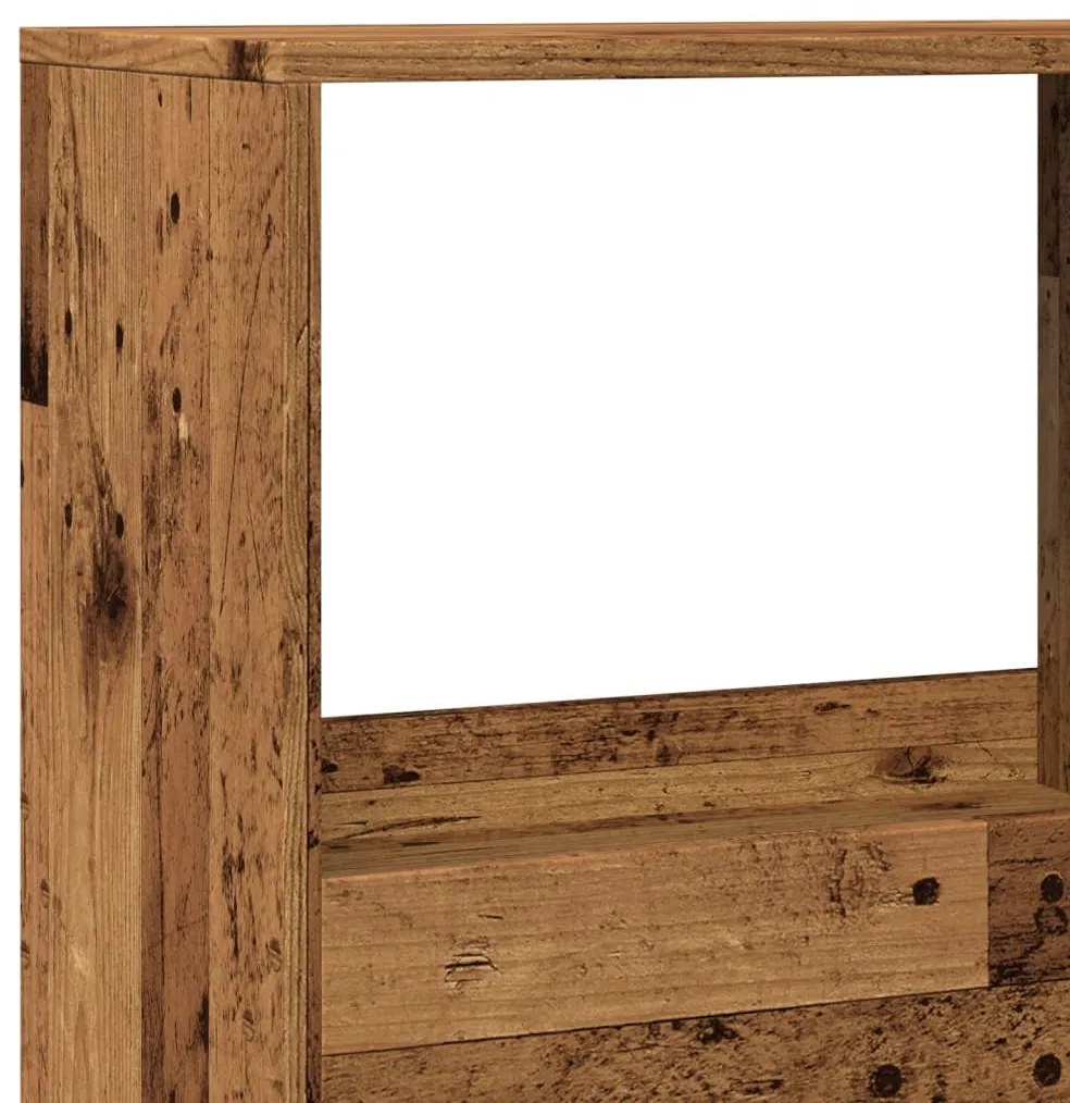 Βιβλιοθήκη Όψη Παλαιού Ξύλου 100x33x155,5 εκ. ΕπΞύλο Ξύλο - Καφέ
