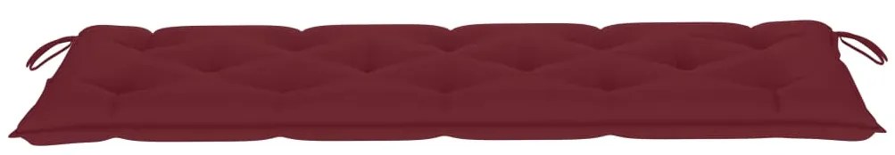 vidaXL Παγκάκι Κήπου Στοιβαζόμενο 159 εκ. Μασίφ Ξύλο Teak με Μαξιλάρι