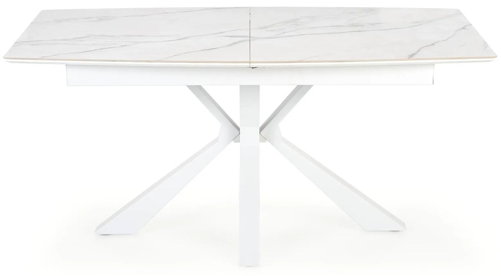 VIVALDI extension table white marble, leg white DIOMMI V-CH-VIVALDI-ST