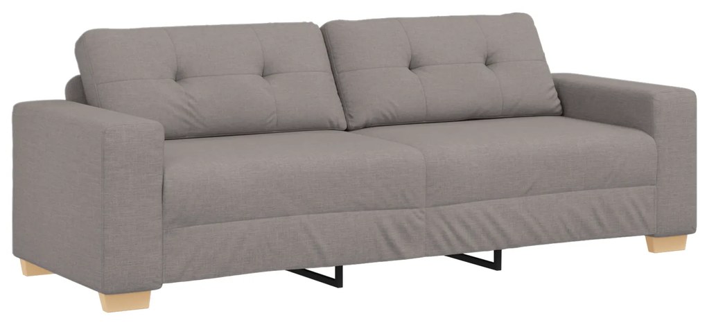 vidaXL Σετ Καναπέ με μαξιλάρι με μαξιλάρι 3 pcs Taupe ύφασμα