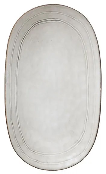 Πιατέλα Σερβιρίσματος Οβάλ (30x18) S-D Flower Grey 188962A
