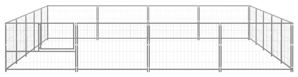 vidaXL Σπιτάκι Σκύλου Ασημί 20 μ² Ατσάλινο