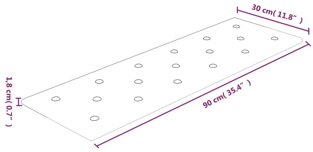 Πάνελ Τοίχου 12 τεμ. Καφέ 90 x 30 εκ. 3,24 μ² Συνθετικό Δέρμα - Καφέ