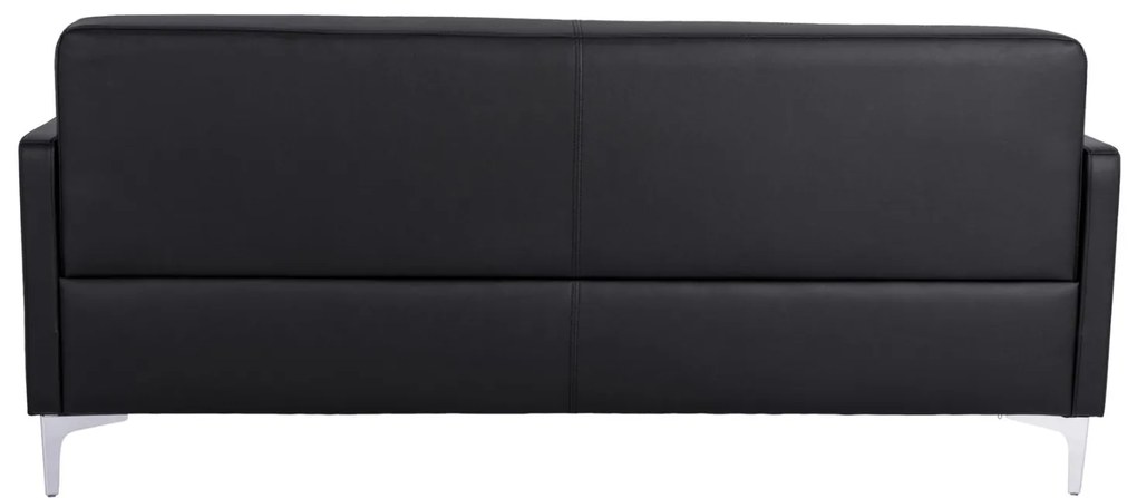 Καναπές Τριθέσιος NELLIE με PU Μαύρο 163x71x71Υ εκ. 163x71x71 εκ.