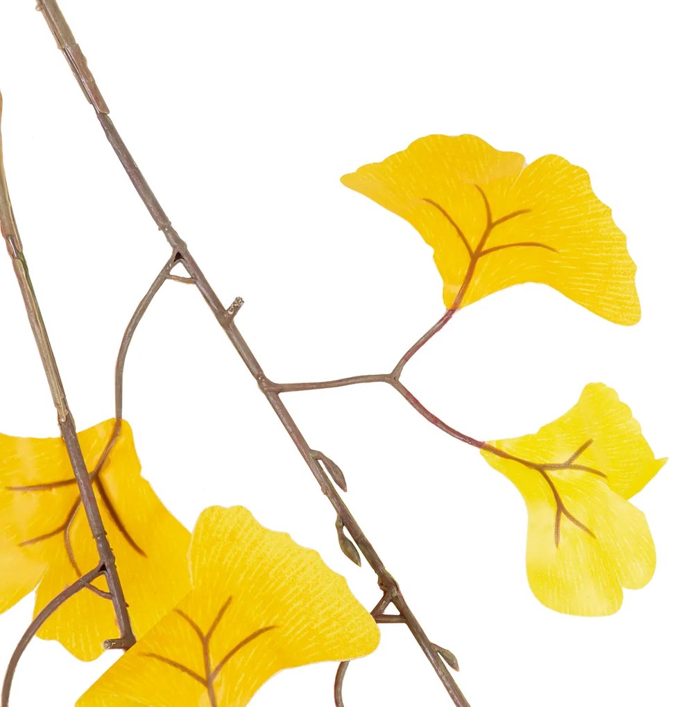 GloboStar® Artificial Garden GINKGO BRANCH 20229 10 x Τεχνητά Διακοσμητικά Κλαδία Γκίγκο Π50 x Υ65cm