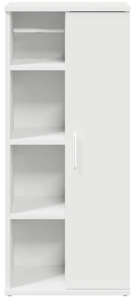 vidaXL Ντουλάπι μπάνιου με θήκη για ρολά Λευκό 39x22x90 cm