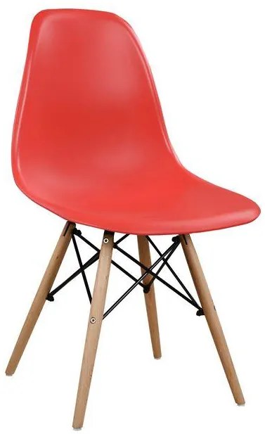 Σετ τραπεζαρίας MINIMAL C10080.04 5τεμ. με 4 Καρέκλες twist σε Κόκκινο 120x80x73 εκ.