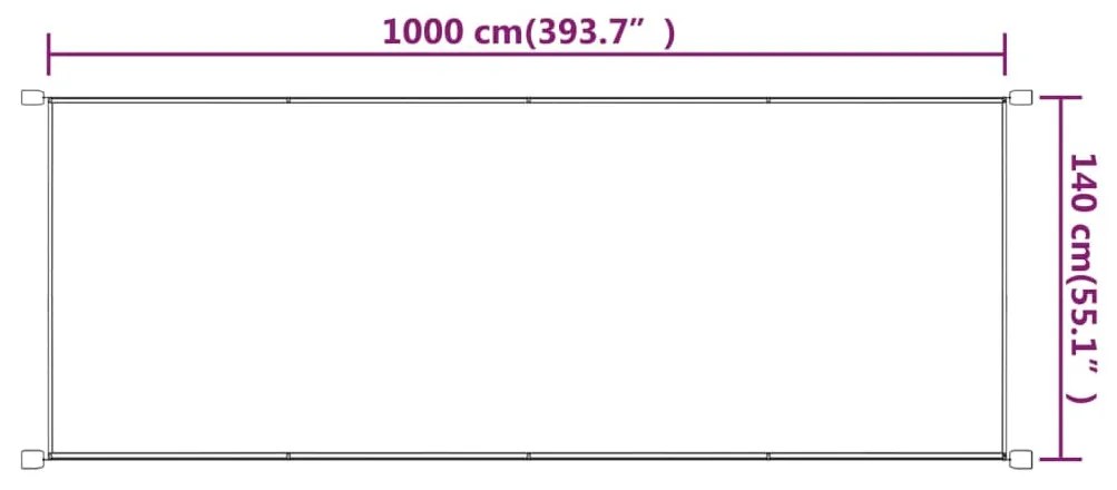 Τέντα Κάθετη Μπλε 140 x 1000 εκ. από Ύφασμα Oxford - Μπλε