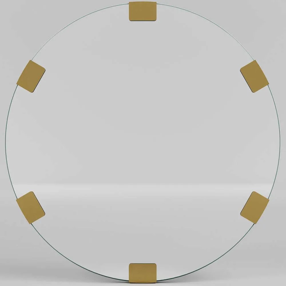 Καθρέπτης Τοίχου Chakra 552NOS2338 Φ60cm Gold Aberto Design Metal, Glass