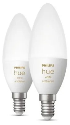 Έξυπνη Λάμπα Led 2xE14 5,2W Κερί Hue WA Σετ 929002294404 Philips 929002294404