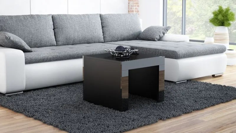 coffe table TESS SQUARE black/black DIOMMI CAMA-TESS-KWADRAT-CZ/CZ LISTWA